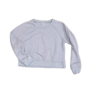 easy STANDARD Cropped Light Gray Sweatshirt Womens Small Comfortable Athletic